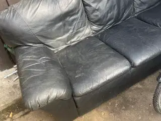 læder sofa 