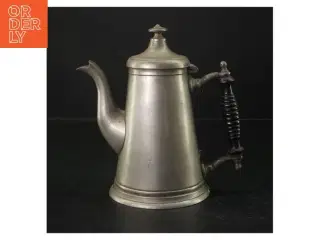 Tin kaffekande  fra V. T. Petersen (str. H. 19 cm)
