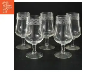 Ejby Holmegaard. Sherryglas eller smageglas. Sæt med fem glas (str. 11,5x6 cm)