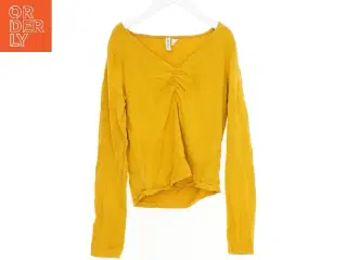 Gul V-hals bluse fra H&M (str. M)