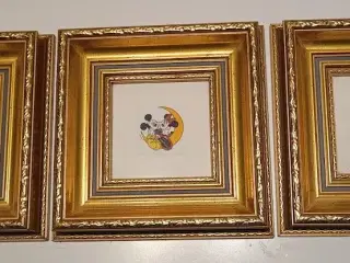 3 Disney litografier.Original Etsning.
