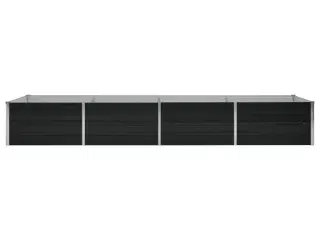 Hævet plantekasse 320x80x45 cm galvaniseret stål antracitgrå