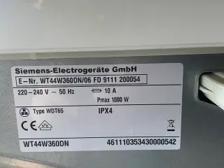 Tørretumbler Siemens kondens