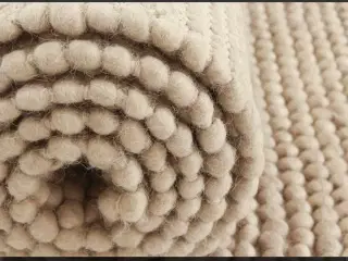 Uldtæppe 100% beige 70x140