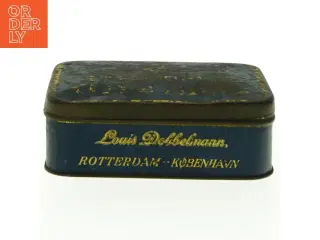 Gele Shag , Louis Dobbelmann, København, gammel tobaks æske. Vintage metaldåse (str. 16 x 12 cm)