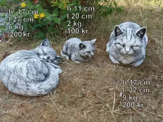 🐱 Havefigur – KATTE - mange modeller