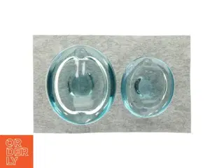Holmegaard vintage farvet glas Glasskåle / askebægre 2 stk. (str. 10 x 20 og 7 x 16cm)