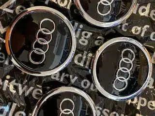 Audi centerkapsler sort / krom