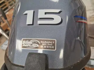Yamaha 15hk motor, medfølger jolle og trailer.
