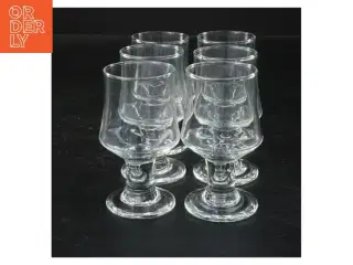 Sæt med seks glas (str. Ø 4,5x9 cm)
