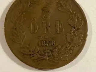 5 øre 1858 Sverige