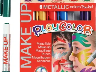 Playcolor Make up, metallic, ass. farver, 6x5g/ 1 pk.