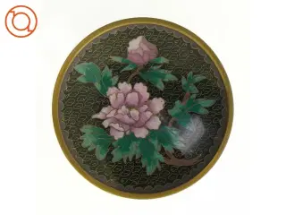 Smuk lille fad med blomster motiv (str. 10 x 10 cm)
