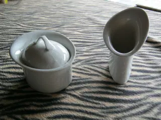 hvid porcelæns vase/skål