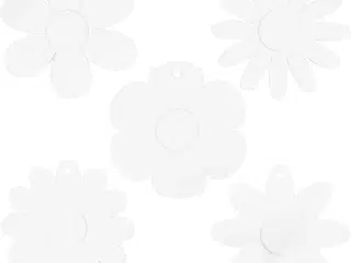Blomster, diam. 20 cm, 400 g, hvid, 5x3stk./ 1 pk.