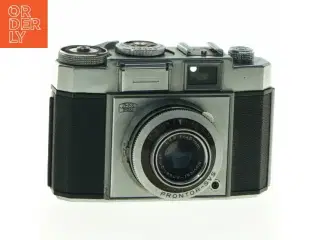 Vintage kamera med læderetui fra Zeiss Ikon (str. 12 cm x 8 cm)