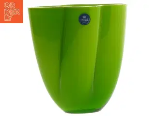 Konisk grøn vase fra Royal Crystal Copenhagen (str. 16x15 cm)