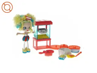 Legetøj, dukke med popcorn maskine fra Shopkins (str. 20 x 14 cm)