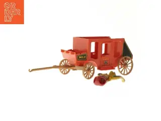 Legetøjsdiligence med figurer (str. 11x10x20 cm)