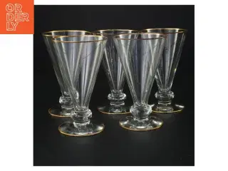 Vintageglas med guldkant (str. 14 x 9 cm)