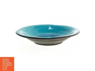 Blåt keramisk fad (str. Ø 25 cm)