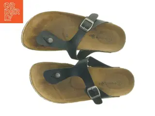 Sorte læder sandaler (str. 39-40)