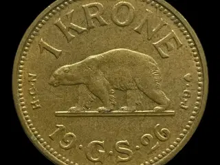 1 kr 1926 Grønland (variant "hul i hjertet")