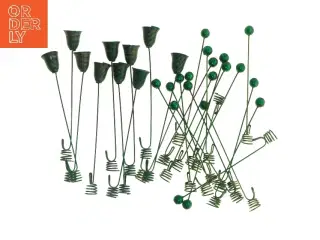 Grønne retro julelysholdere, 28 styk (str. 16 cm. 28 styk)