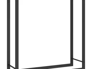Brændestativ 80x28x86 cm stål matsort