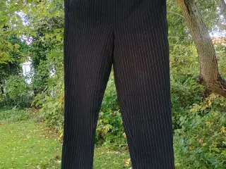 Blazerbukser, sort med hvide striber, XS