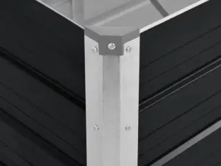 Hævet plantekasse 240x80x45 cm galvaniseret stål antracitgrå