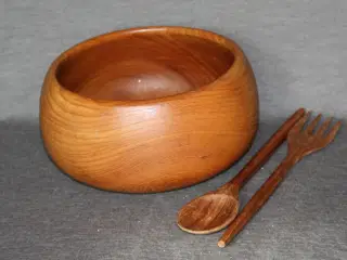 Teaktræ skål