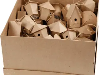 Håndlavede Mini Fuglehuse - 10 stk. i Pakke