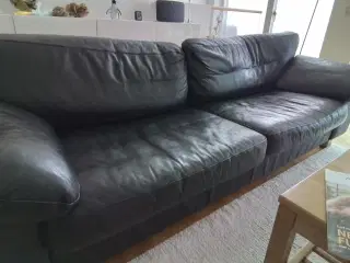 Lædersofa 4 pers