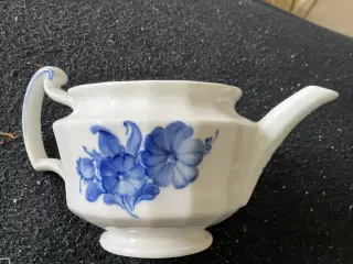 Thekande 10/8503 blå blomst. Med limet låg
