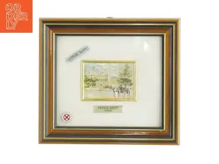 Indrammet sterling sølv billede (str. 19,5 x 17,5 cm)