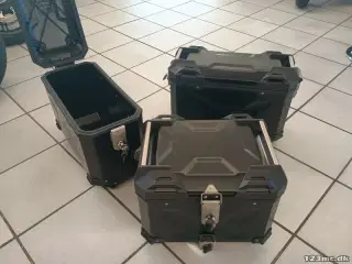 Alutaskesæt sort. Suzuki DL650 / DL1050