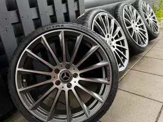 19" 5x112 alufælge til Mercedes med  vinterdæk