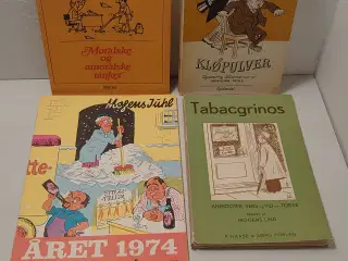 4 stk humor bøger, Juhl, Bang og Lind. 1941-79