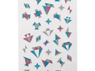 Glitterstickers, diamanter, ark 10x16 cm, 1 ark