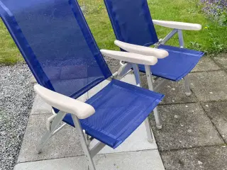 Campingstole med høj ryg justerbar ryg