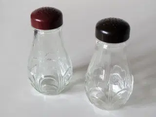 Strødåser i glas med bakelit låg