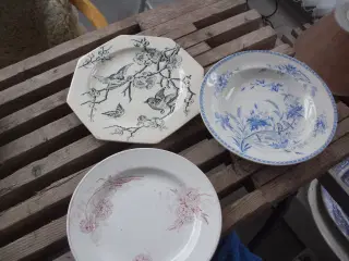 3 gamle tallerkener 