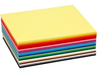 Creativ Karton, A6, ark 105x148 mm, 180 g, ass. farver, 300ass. ark/ 1 pk.