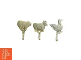 Dekorative dyreformede kroge fra Sia (str. 10 cm. 3 styk)
