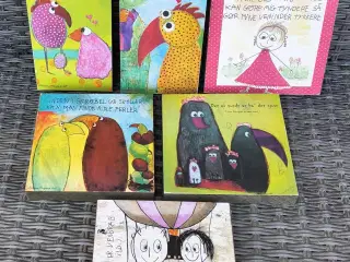 6 SJOVE TRÆSKILTE I FLOT STAND