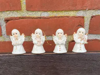 Charmerende Vintage Engle i Porcelæn (4 stk.)