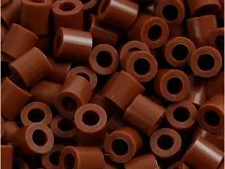 Rørperler, str. 5x5 mm, hulstr. 2,5 mm, medium, chokolade (32249), 1100stk./ 1 pk.