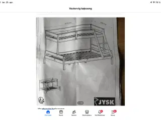 Køjeseng med madras