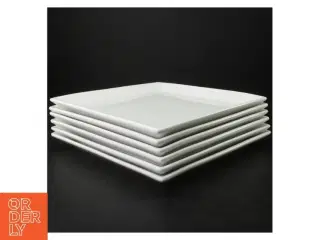 Hvide firkantede tallerkner fra Aida 6 stk (str. 26,5 x 26,5 cm)